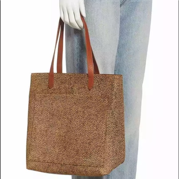 $215 Madewell Medium Transport Tote: Genuine Calf Hair - Picture 5 of 7